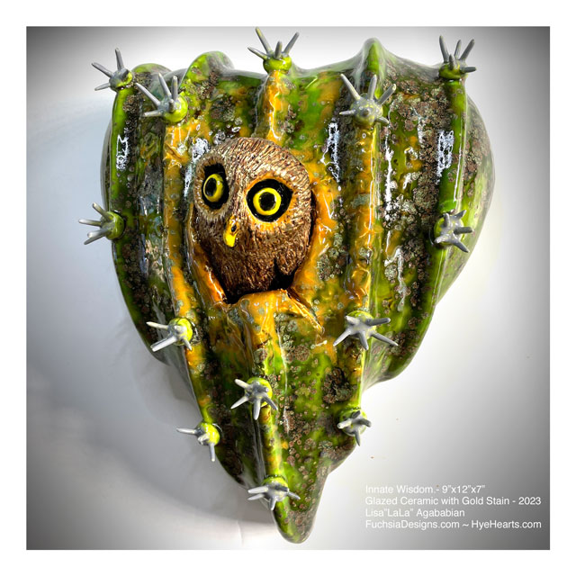 2023 Innate Wisdom Large Ceramic Heart Wall Sculpture