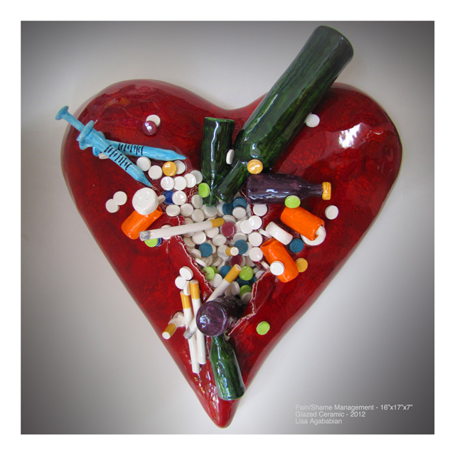 Pain/Shame Management XXLarge Wall Heart Hanging