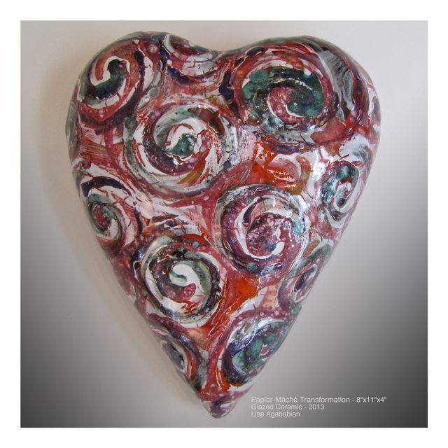 Papier-MacheTransformation Wall Heart Hanging