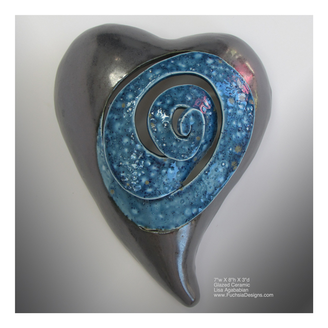 Moon #1 Small Heart Wall Hanging