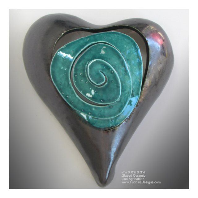 Moon #2 Small Heart Wall Hanging