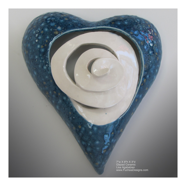Moon #3 Small Heart Wall Hanging