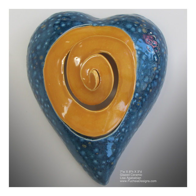 Moon #4 Small Heart Wall Hanging