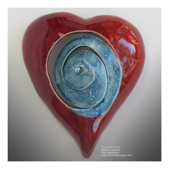 Moon #5 Small Heart Wall Hanging