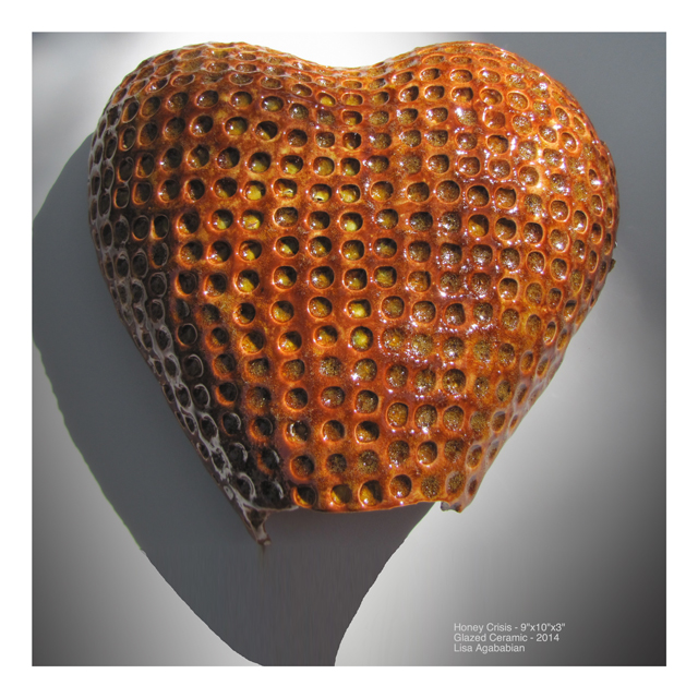 2014 Honey Crisis Large Heart Wall Sculpture
