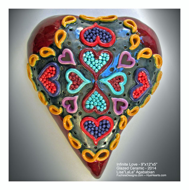 Queen Of Hearts Large Heart Wall Hanging