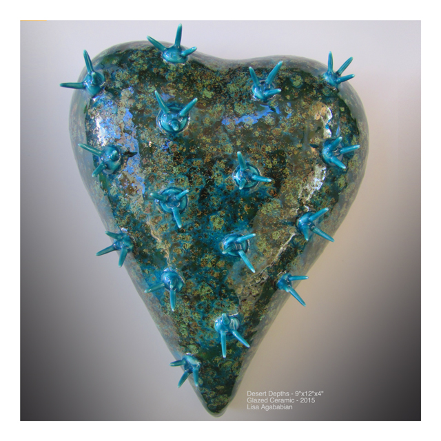 2015 Desert Depths Large Heart Wall Sculpture