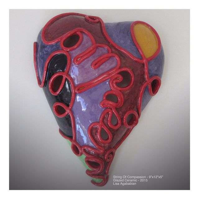 String of Compassion Large Heart Wall Hanging