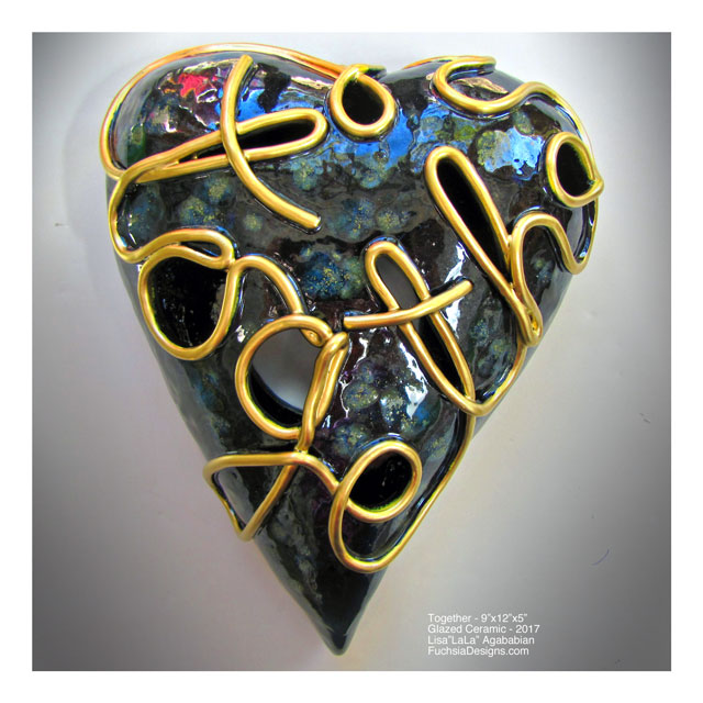 2017 Together Large Heart Wall Hanging