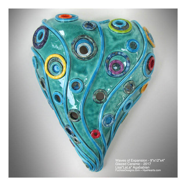 2017 Waves Of Expansion Large Heart Wall Hanging