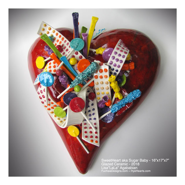 2018 Sweetheart Ceramic Heart Wall Sculpture