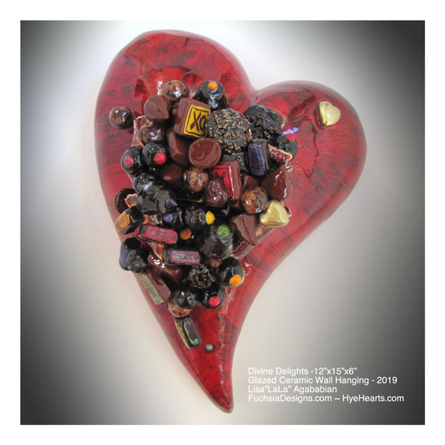 2019 Divine Delights Ceramic Heart Wall Sculpture
