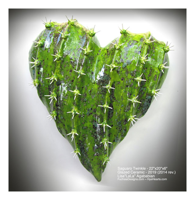 2019 Saguaro Twinkle xxxlarge Heart Wall Sculpture