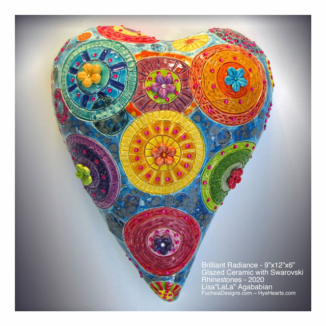 2020 Brilliant Radiance Ceramic Heart Wall Sculpture