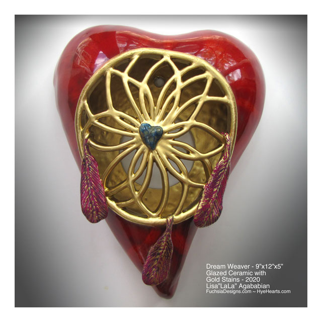 2020 Dream Weaver Large Ceramic Heart Wall Sculpture