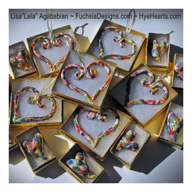Everlasting Gobstopper Heart Grounding Jewels & Self-Care Spiral Heart Ornaments