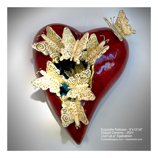 2021 Exquisite Release Ceramic Heart Wall Sculpture