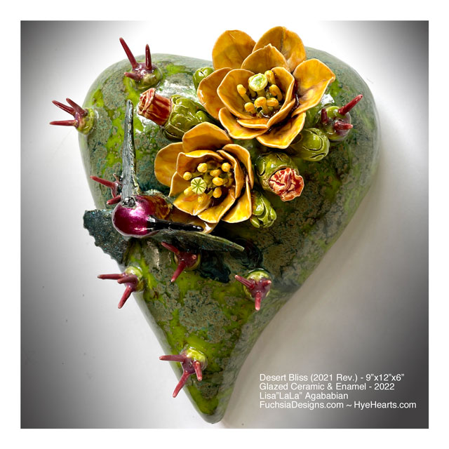 2022 Desert Bliss (2021 Rev.) Large Heart Wall Sculpture