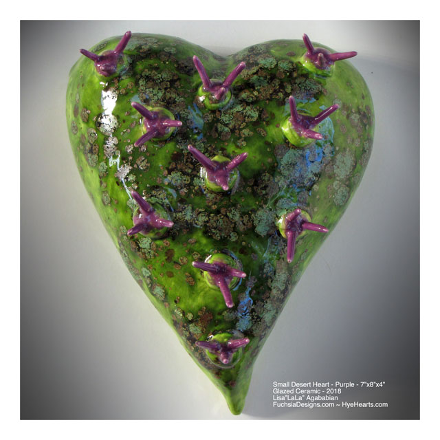 Small Desert Heart with Purple Spikes
