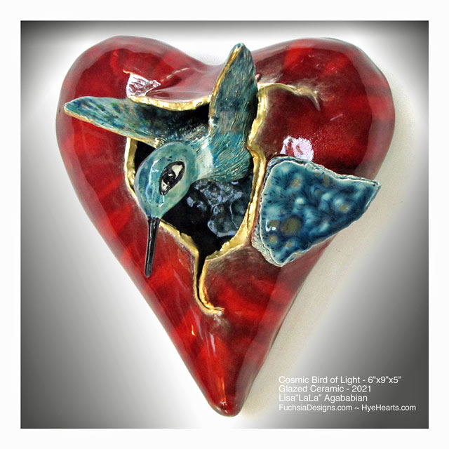 Small Desert Heart with Red Spikes